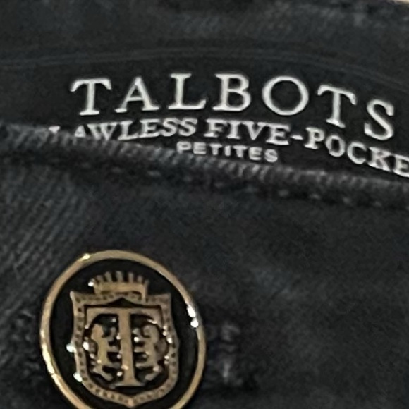 Talbots Flawless 5 Pocket Skinny Jeans Jeggings Black Charcoal Wash Sz 4 Petite - Picture 5 of 8